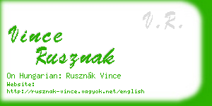 vince rusznak business card